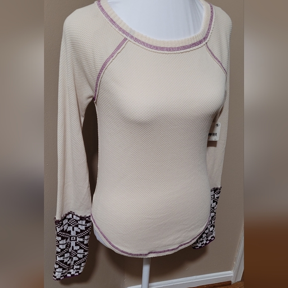 Free People Thermal Sweater Crochet Long Sleeve - Picture 6 of 11